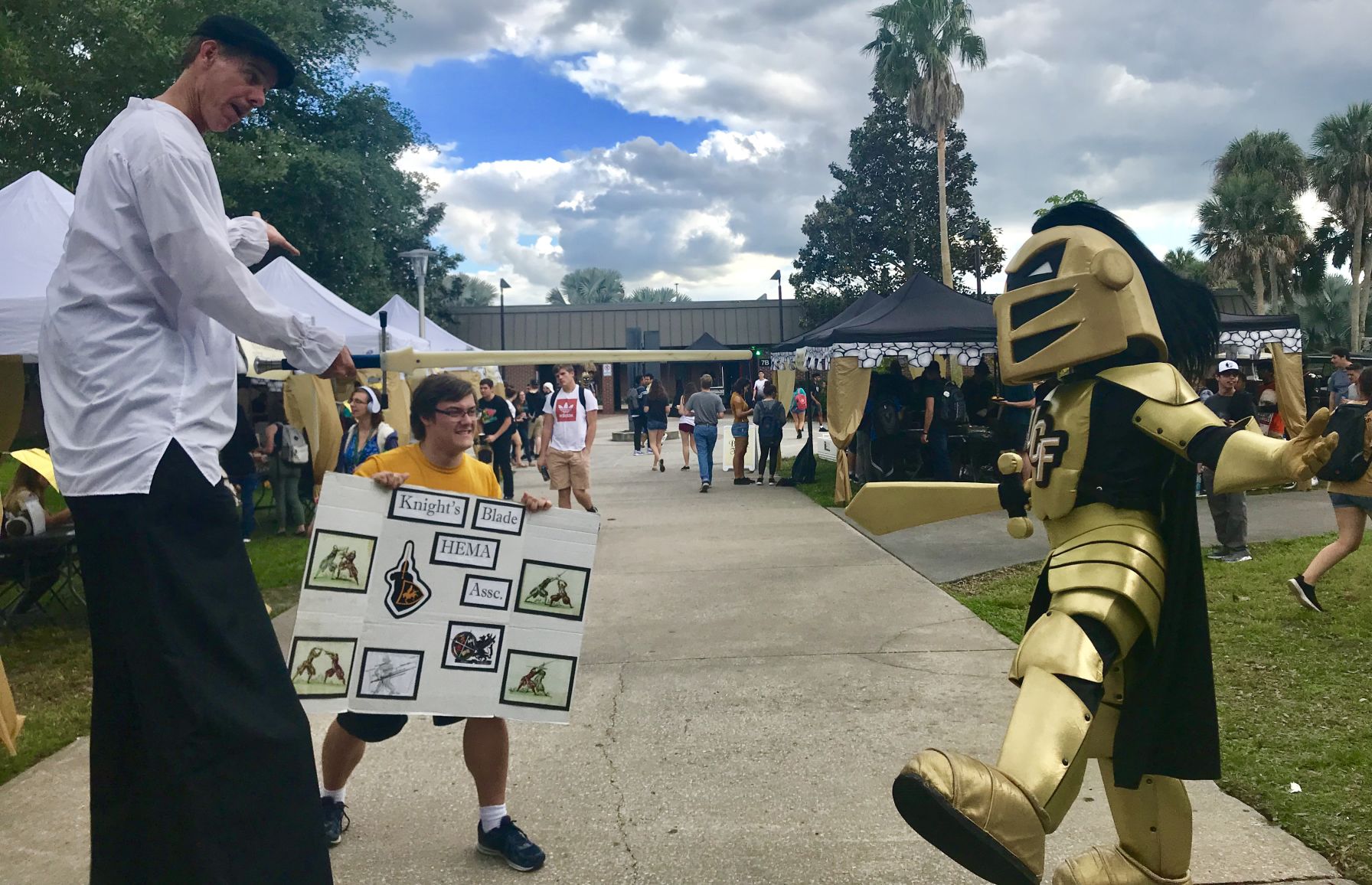 Knightro at the Knights Final Faire event MA